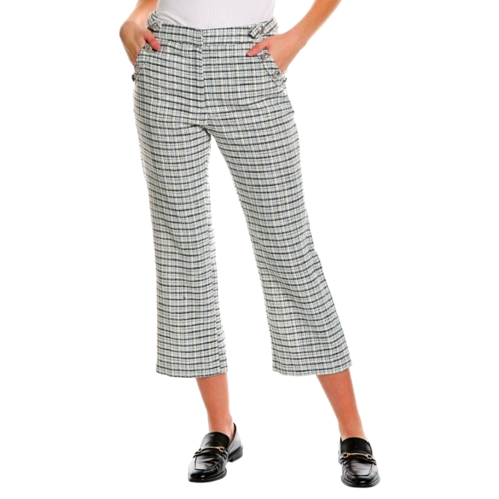 NWT:$108 BCBGeneration Tweed Button Trim Pants-M